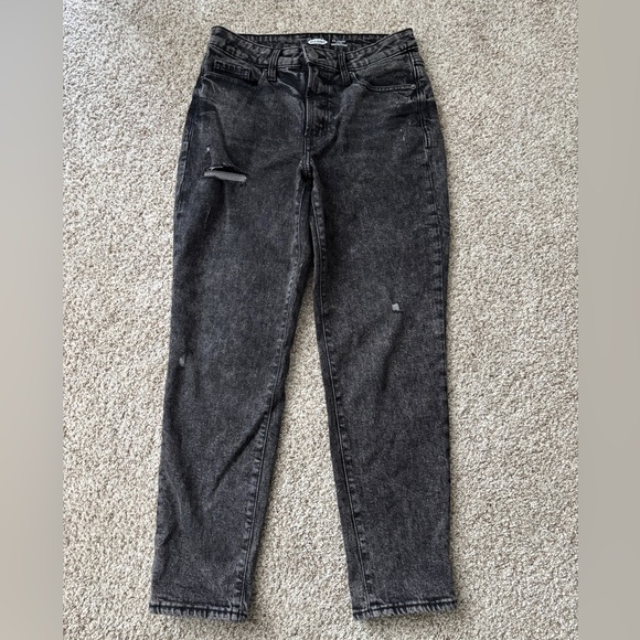 Old Navy O.G Faded Black Straight High Rise Jeans Size 4 - Picture 2 of 8